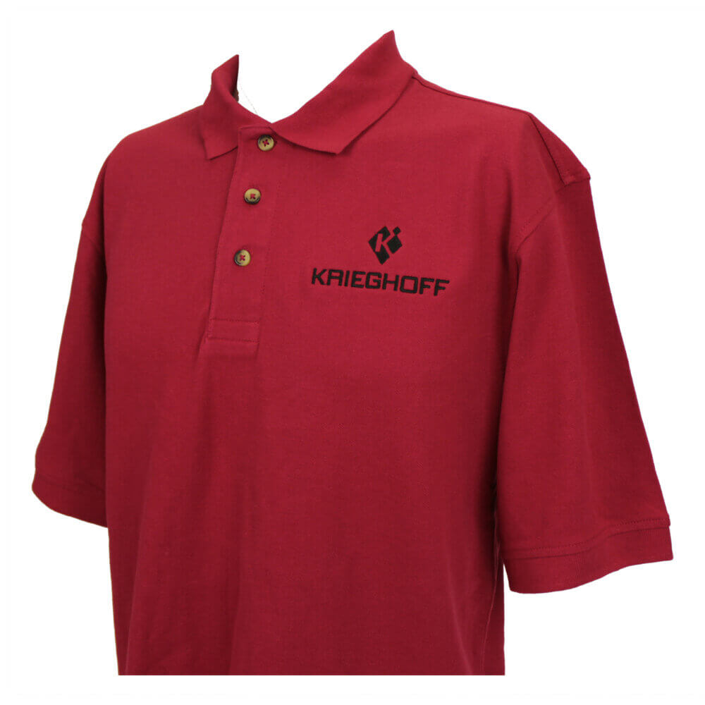 Cotton Pique Polo Shirt, Red – Small Only