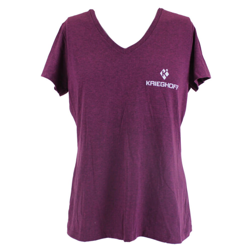 Krieghoff Ladies’ V-Neck T-Shirt, Raspberry